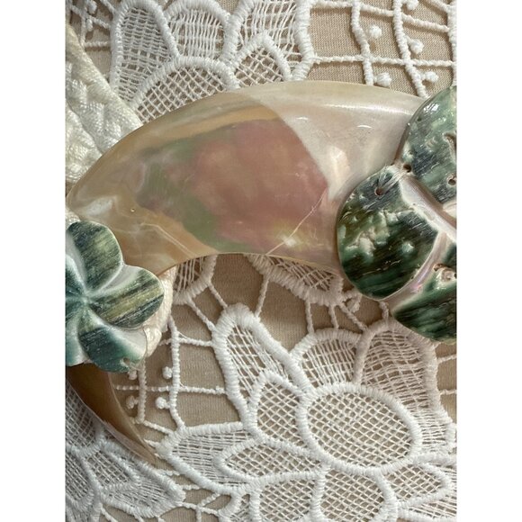 Flura Handcrafted Abalone & Mother of Pearl Belt – Boho Macramé Statement Vintag main image 15